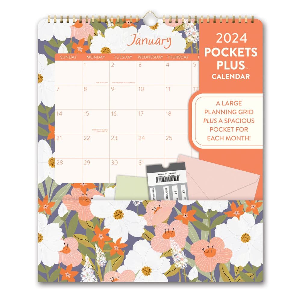 Secret Garden Pockets Plus 2024 Wall Calendar Main Image