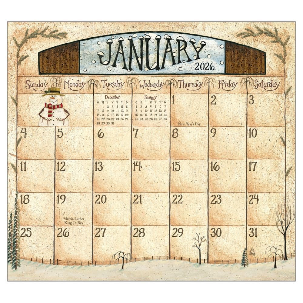 Folk Art by David Harden 2026 Magnetic Calendar Main Image