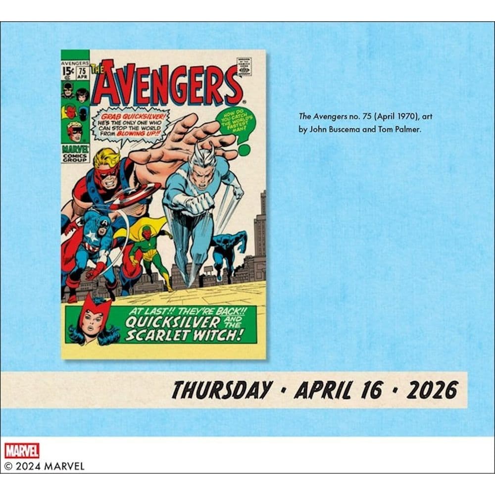 Marvel Value Stamps 2026 Desk Calendar Third Alternate Image