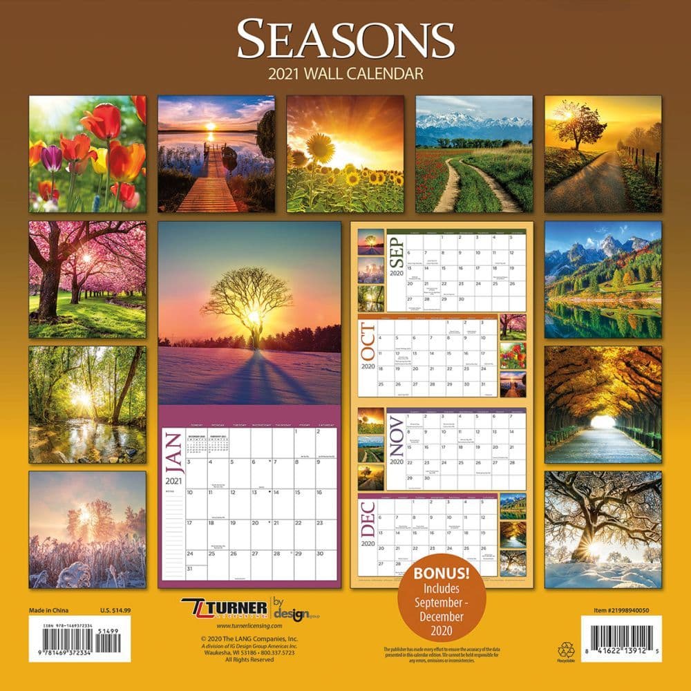 Seasons Wall Calendar