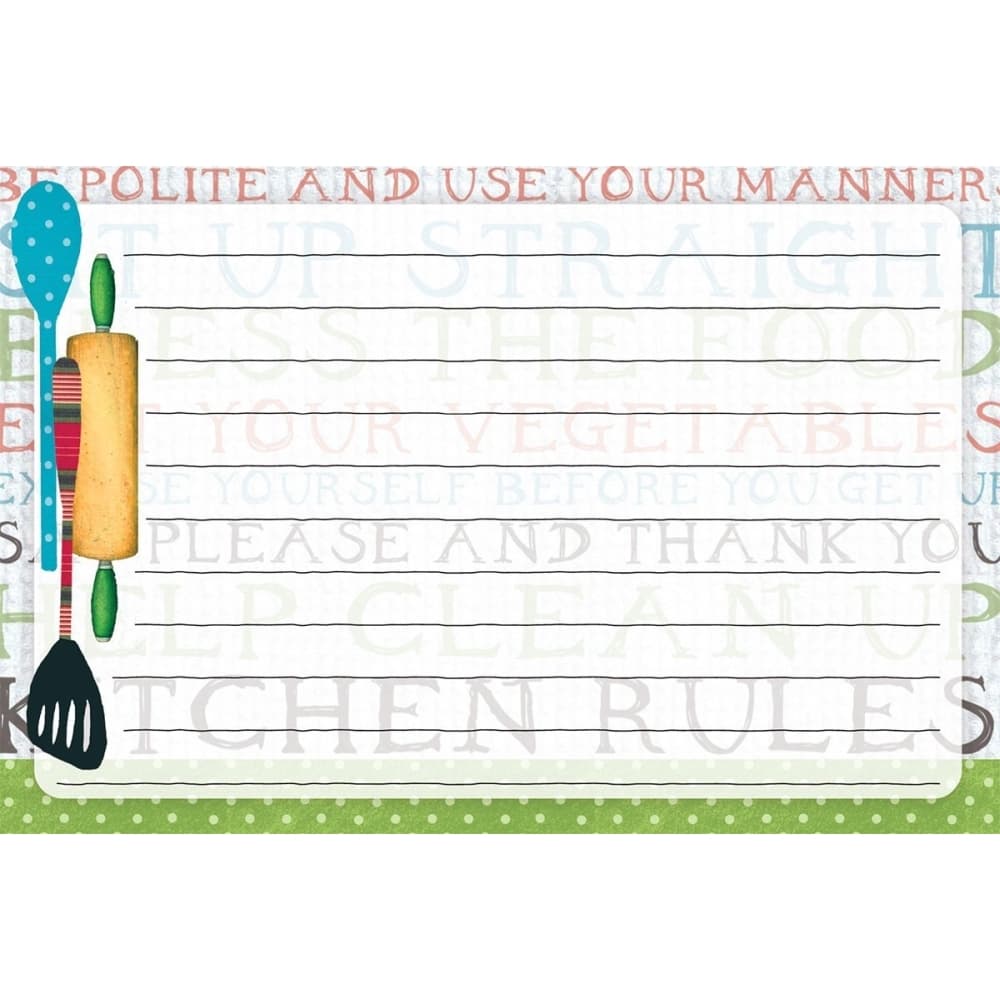 Kitchen Rules Recipe Card 4X6 by Susan Winget