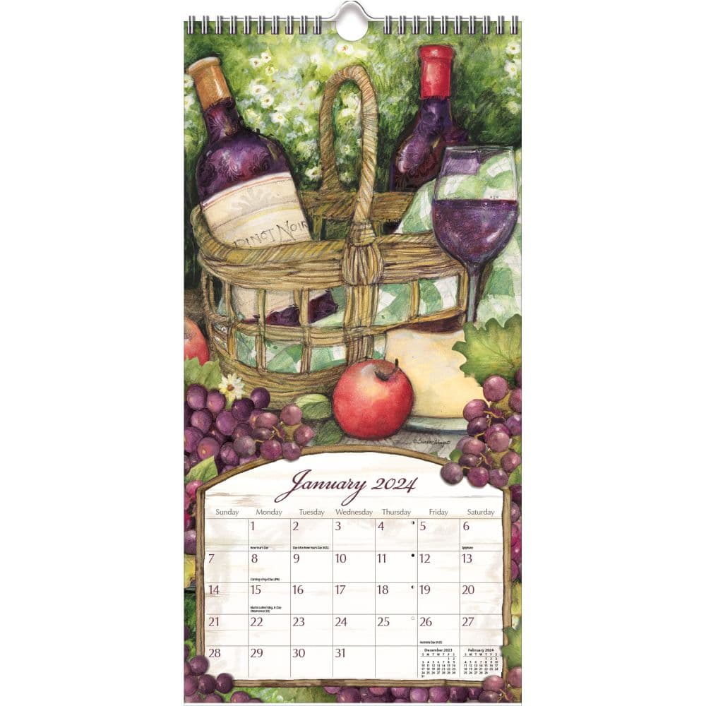 Wine Country Vertical 2024 Wall Calendar Alternate Image 2