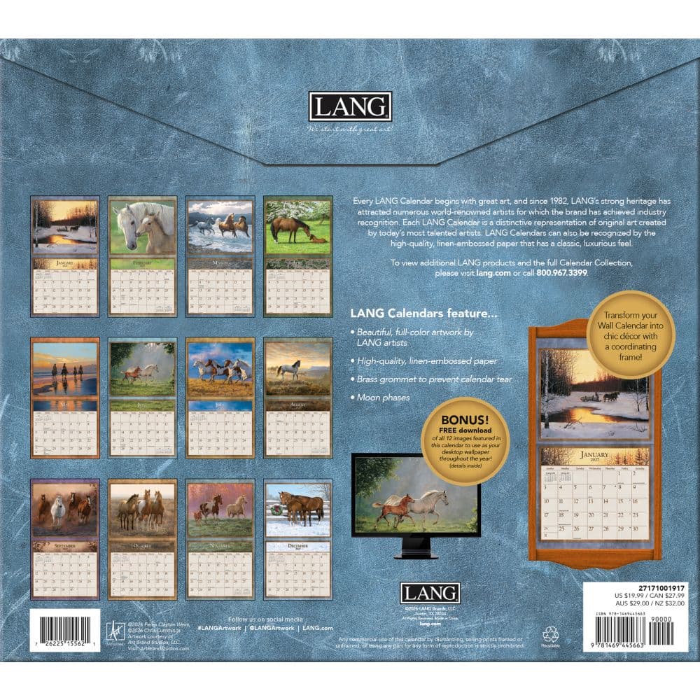 Horses in the Mist Special Edition 2027 Wall Calendar First Alternate Image