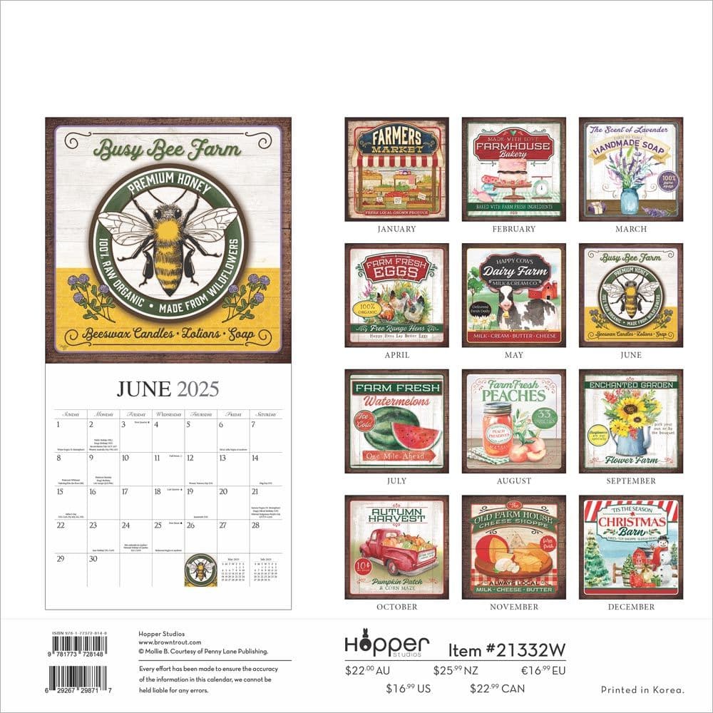 Farmers Market 2025 Wall Calendar First Alternate Image width=&quot;1000&quot; height=&quot;1000&quot;