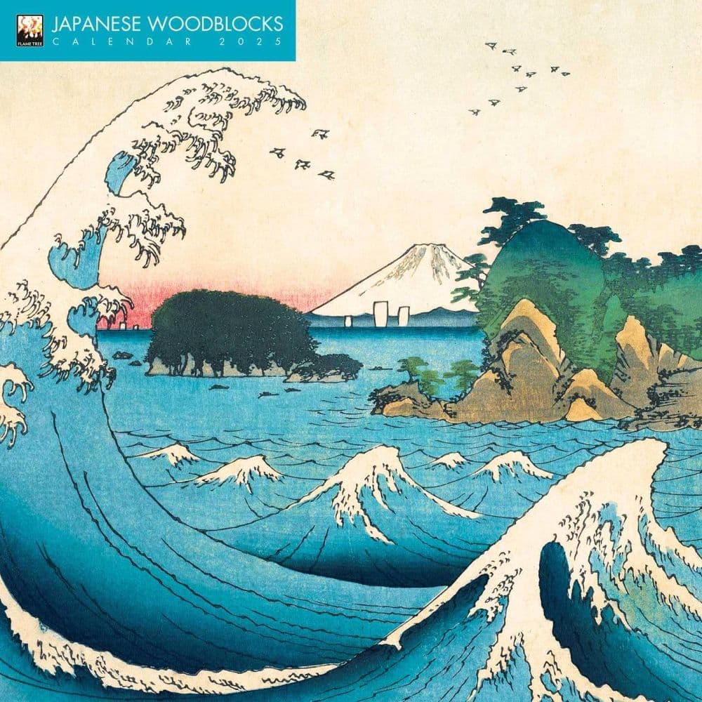 Japanese Woodblocks 2025 Wall Calendar