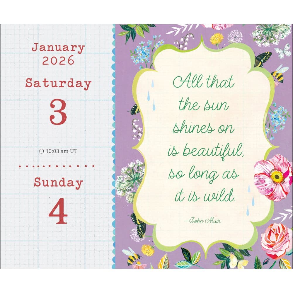 Katie Daisy Just Bloom 2026 Desk Calendar Second Alternate Image