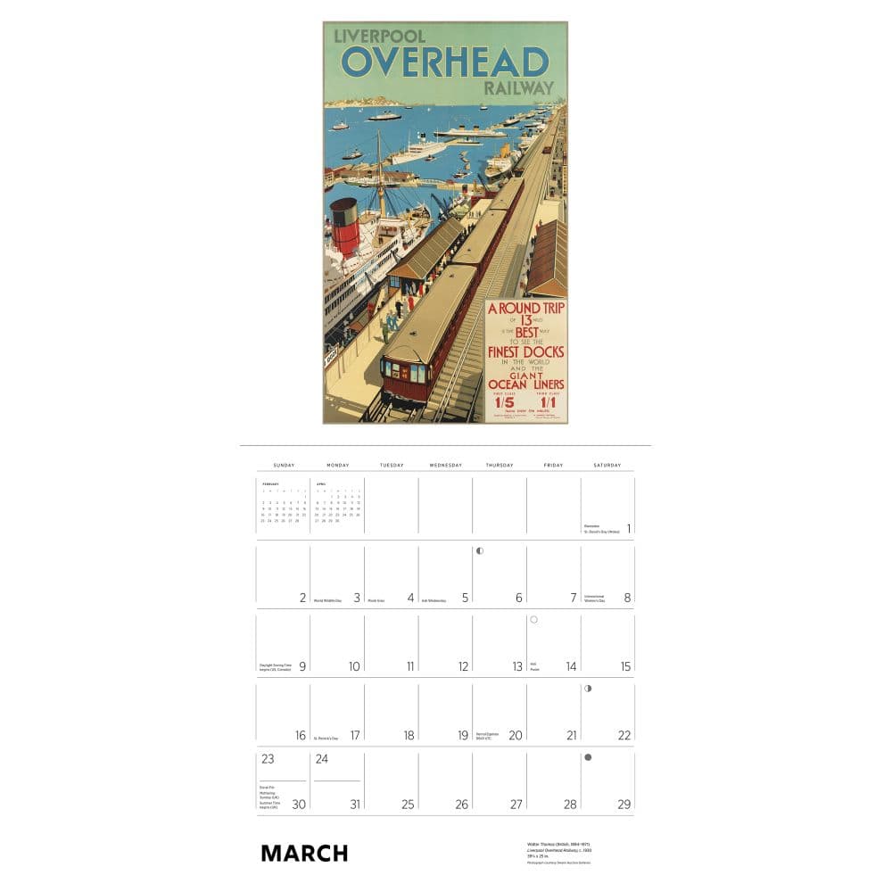 England by Rail 2025 Wall Calendar Third Alternate Image width="1000" height="1000"