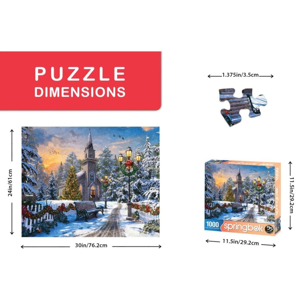 Holiday Church 1000 Piece Puzzle info