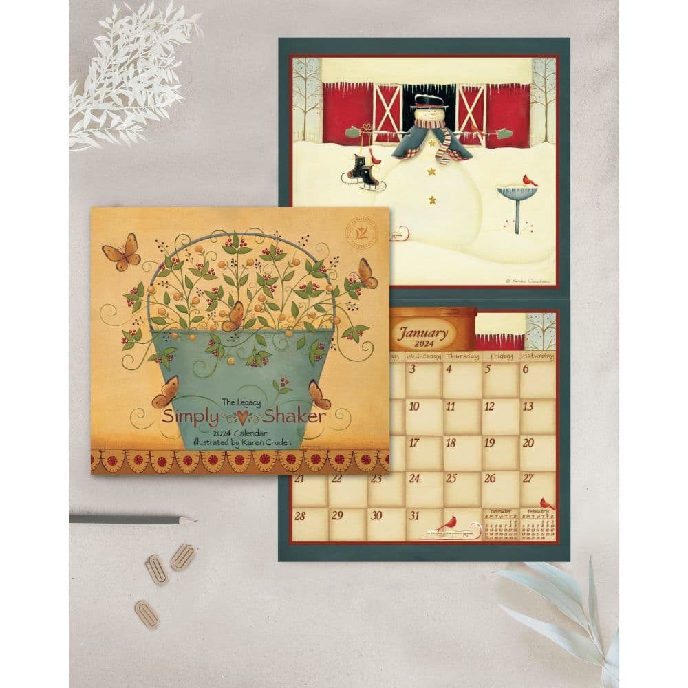 Simply Shaker Cruden 2024 Wall Calendar