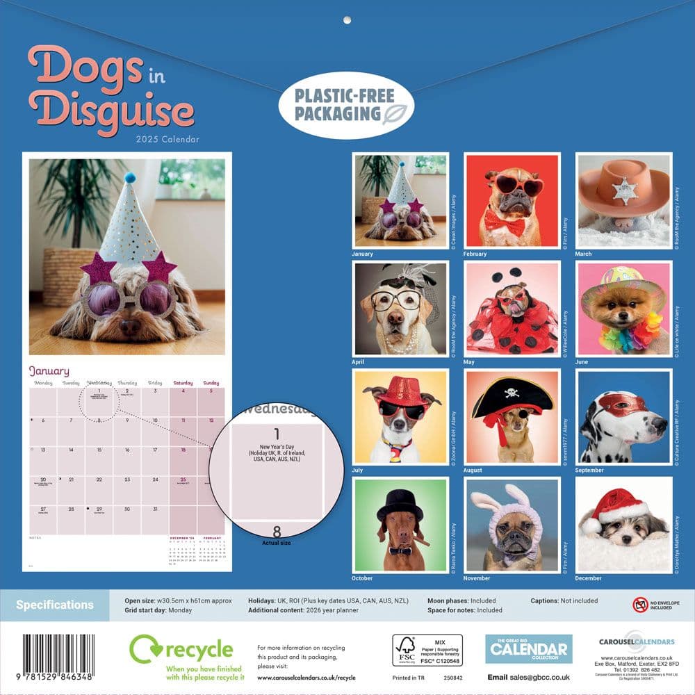 Dogs in Disguise 2025 Wall Calendar First Alternate Image width="1000" height="1000"