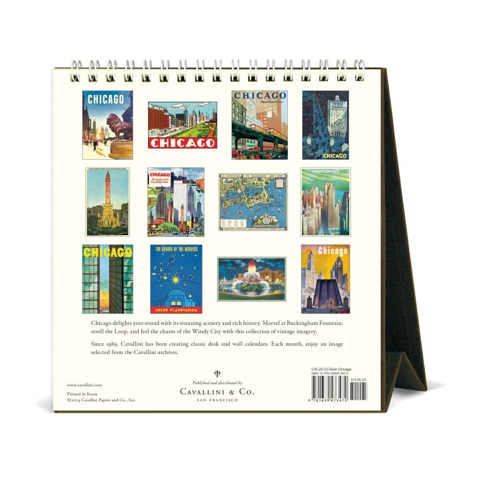 Chicago 2025 Easel Desk Calendar Second Alternate Image width="1000" height="1000"