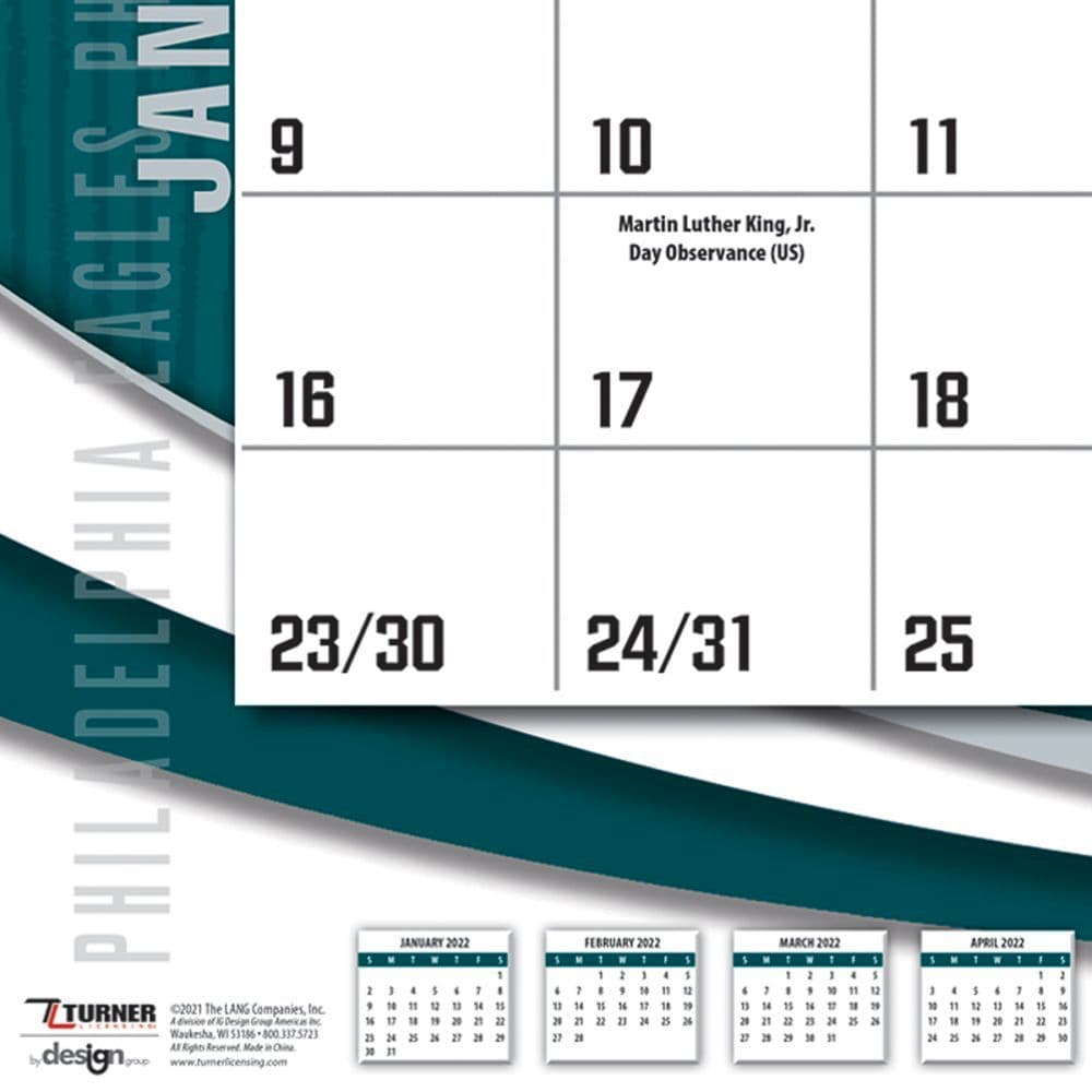 NFL Philadelphia Eagles 2022 Desk Pad - Calendars.com