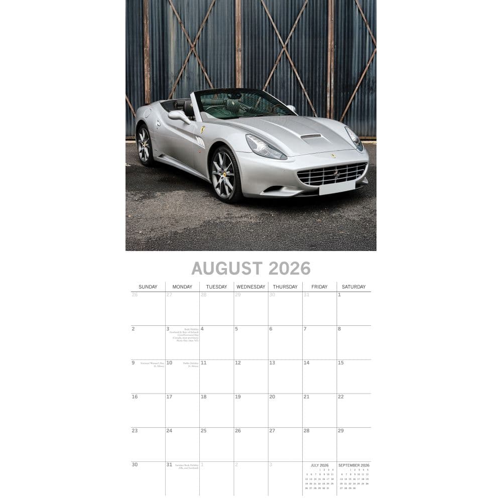 Ferrari 2026 Wall Calendar Third Alternate Image