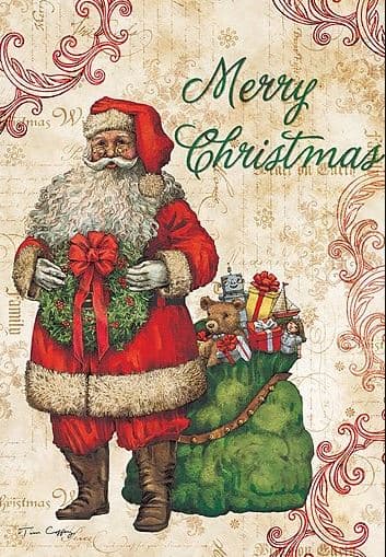 Merry Christmas Outdoor Flag-Mini - 12 x 18 by Tim Coffey