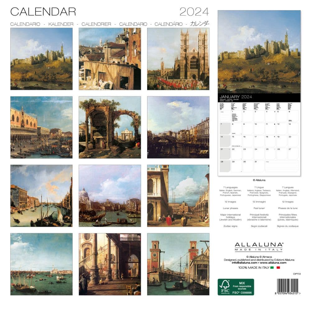 Canaletto 2024 Wall Calendar Desk Calendar First Alternate Image width=&quot;1000&quot; height=&quot;1000&quot;