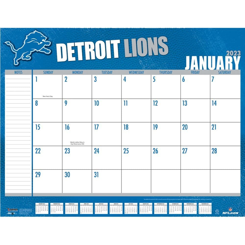 Detroit Lions 2024 Wall Calendar