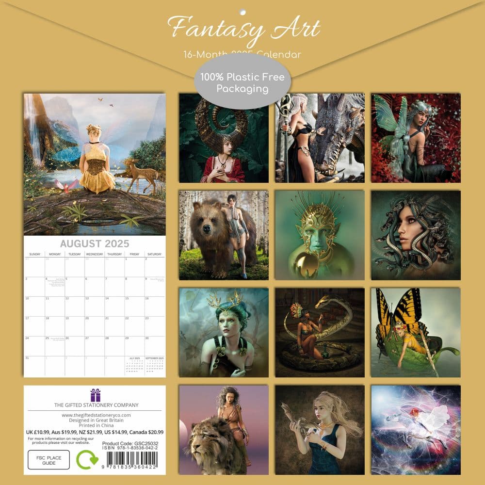 Fantasy Art 2025 Wall Calendar First Alternate Image width=&quot;1000&quot; height=&quot;1000&quot;