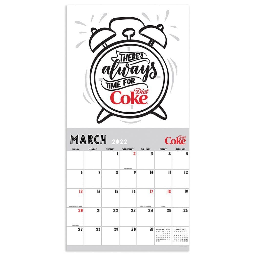 Coca Cola Diet Coke 2022 Wall Calendar Calendars Com