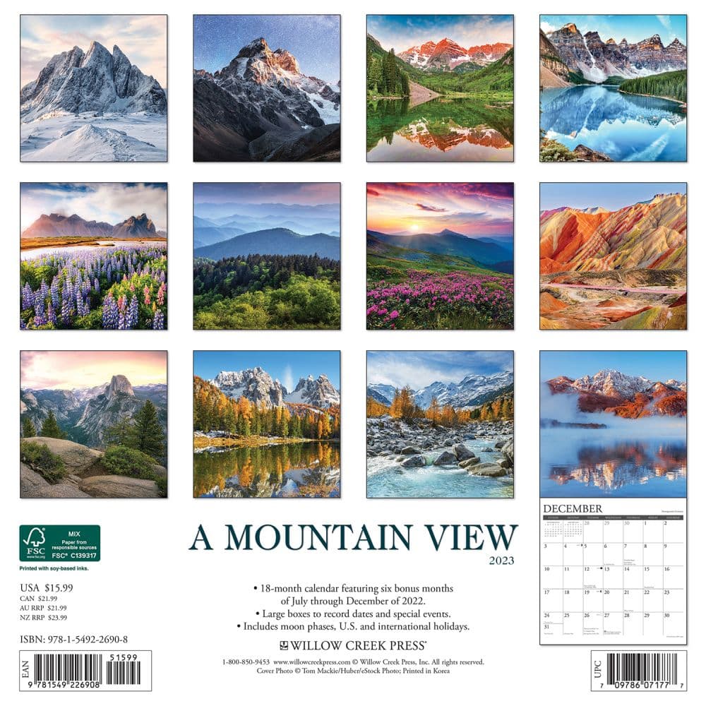 Mountain View 2023 Wall Calendar - Calendars.com
