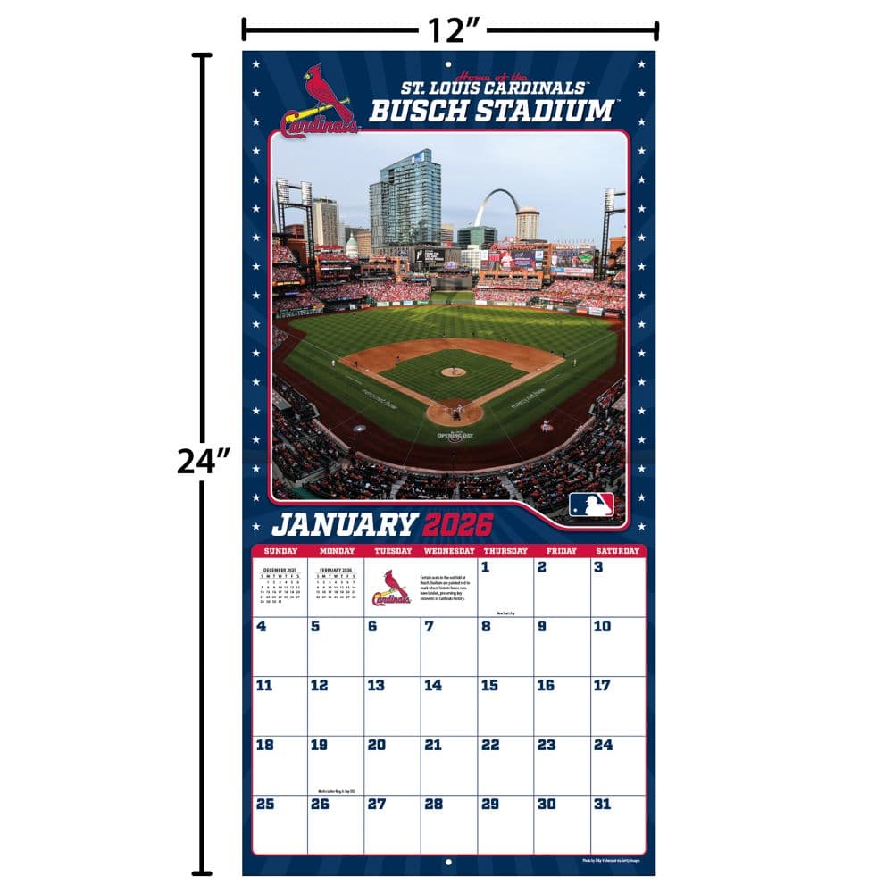 MLB Busch Stadium 2026 Wall Calendar Fifth Alternate Image