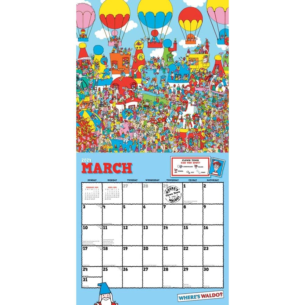 Wheres Waldo 2024 Wall Calendar