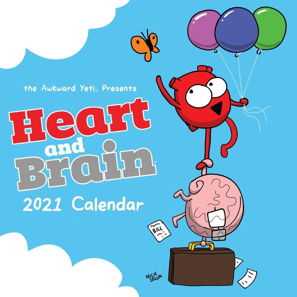 Heart and Brain Wall Calendar