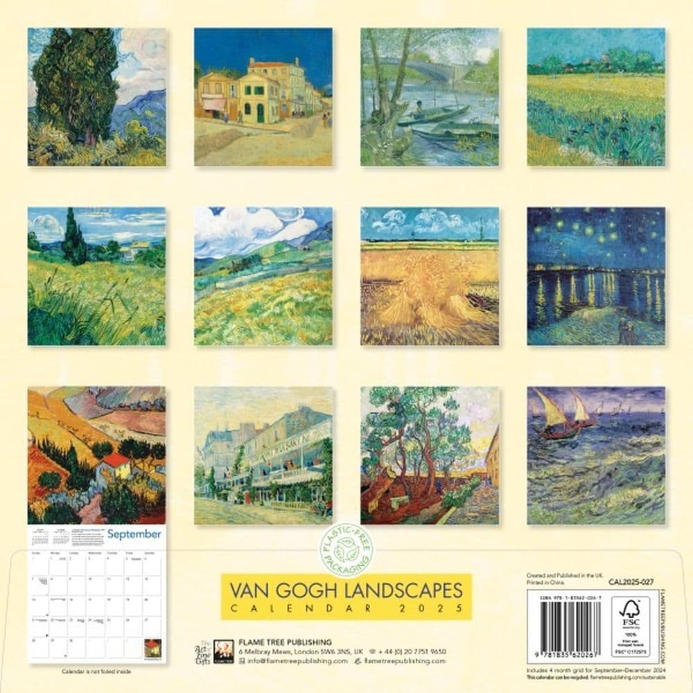 Van Gogh 2025 Wall Calendar First Alternate Image