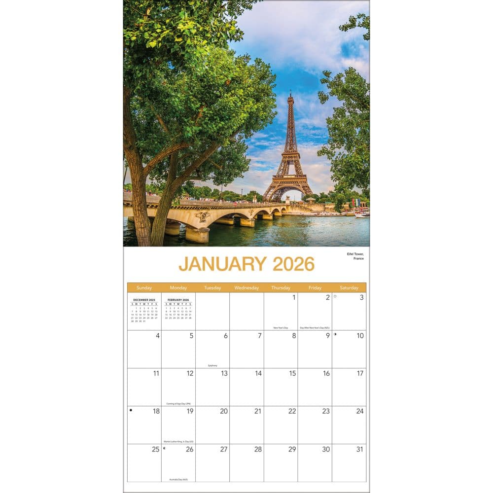 World Wonders Photo 2026 Wall Calendar_ALT3