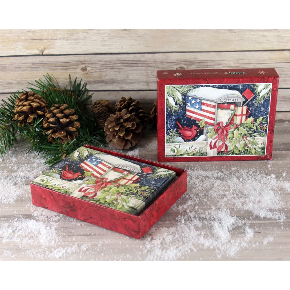 Holiday Mailbox Boxed Christmas Card by Susan Winget - Calendars.com