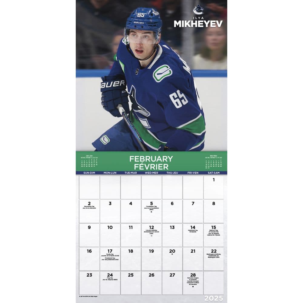 NHL Vancouver Canucks 2025 Wall Calendar Second Alternate Image width=&quot;1000&quot; height=&quot;1000&quot;