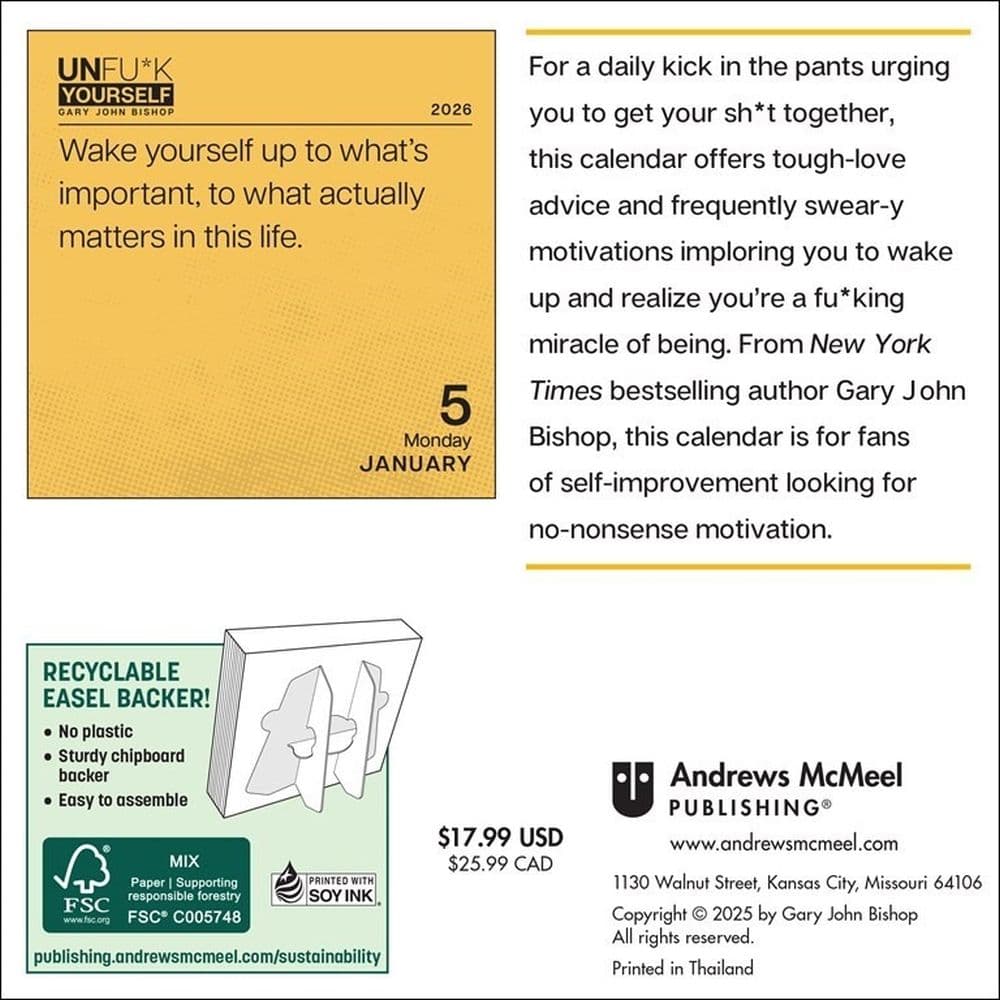 Unfck Yourself 2026 Desk Calendar First Alternate Image