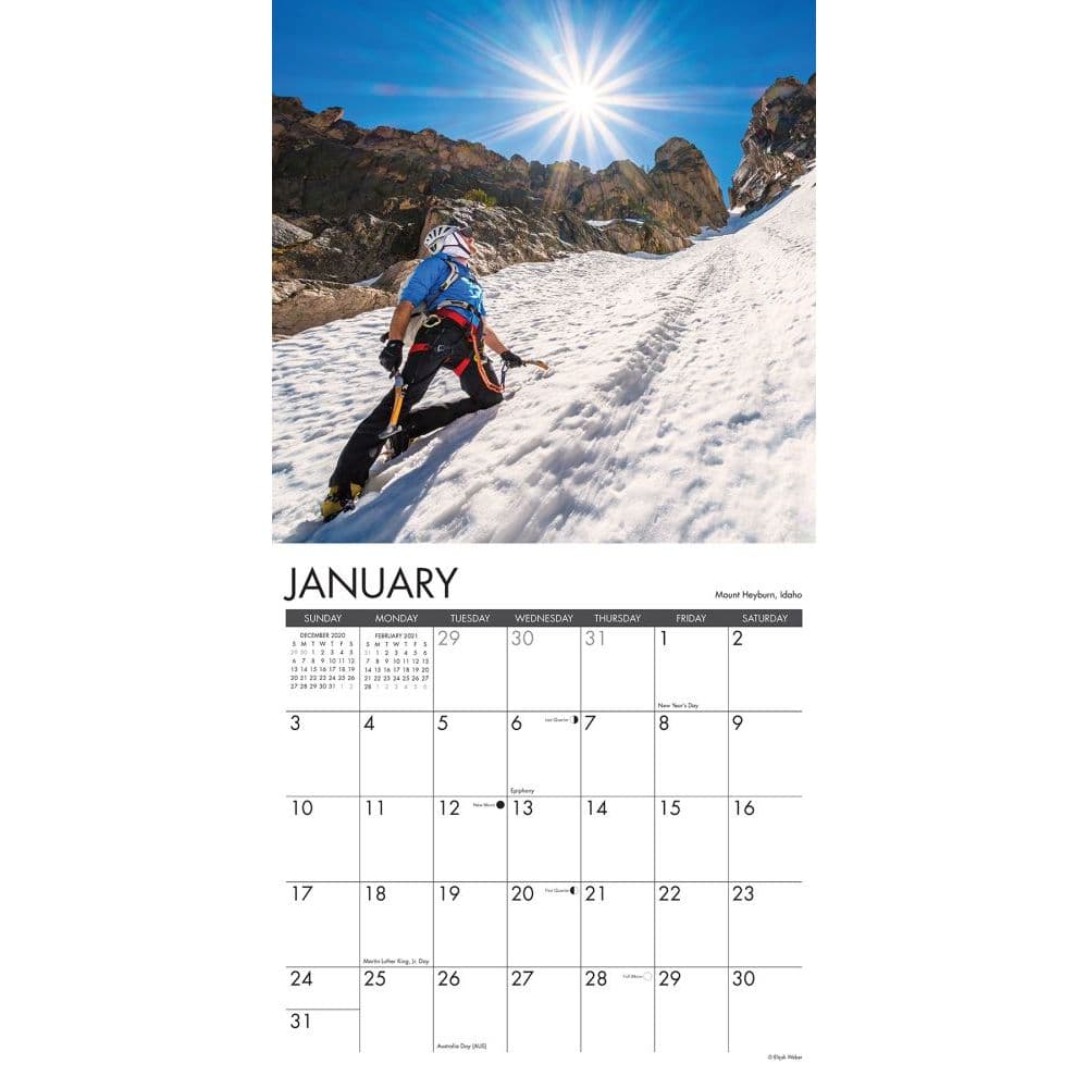 Rock Climbing Wall Calendar