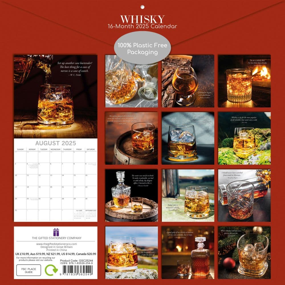 Whisky 2025 Wall Calendar First Alternate Image width=&quot;1000&quot; height=&quot;1000&quot;