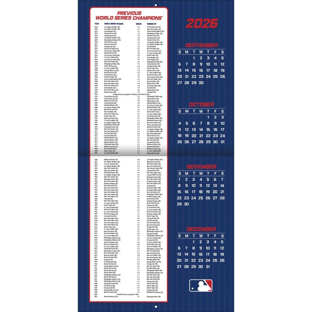 MLB Texas Rangers 2027 Wall Calendar Second Alternate Image