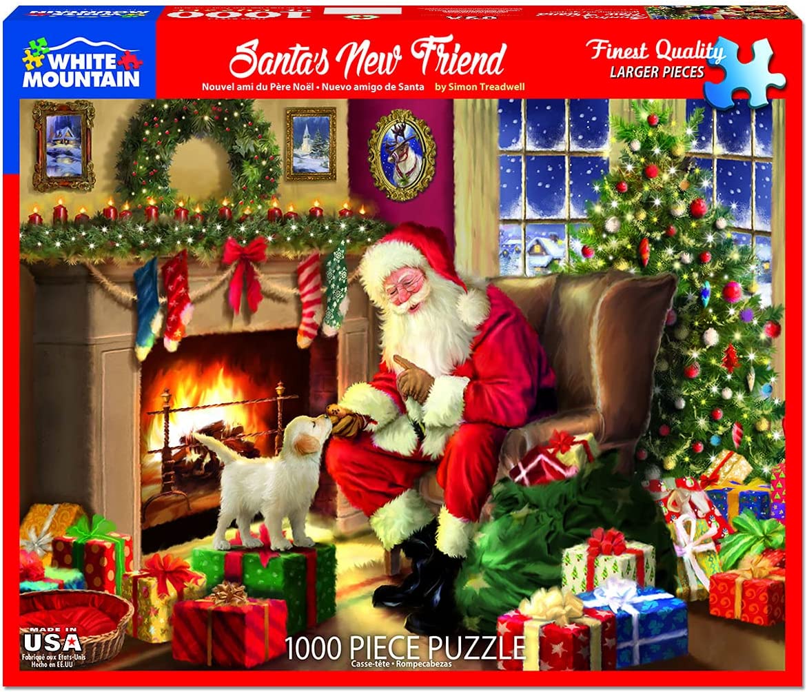 White Mountain Puzzles Santas New Friend 1000 Piece Puzzle