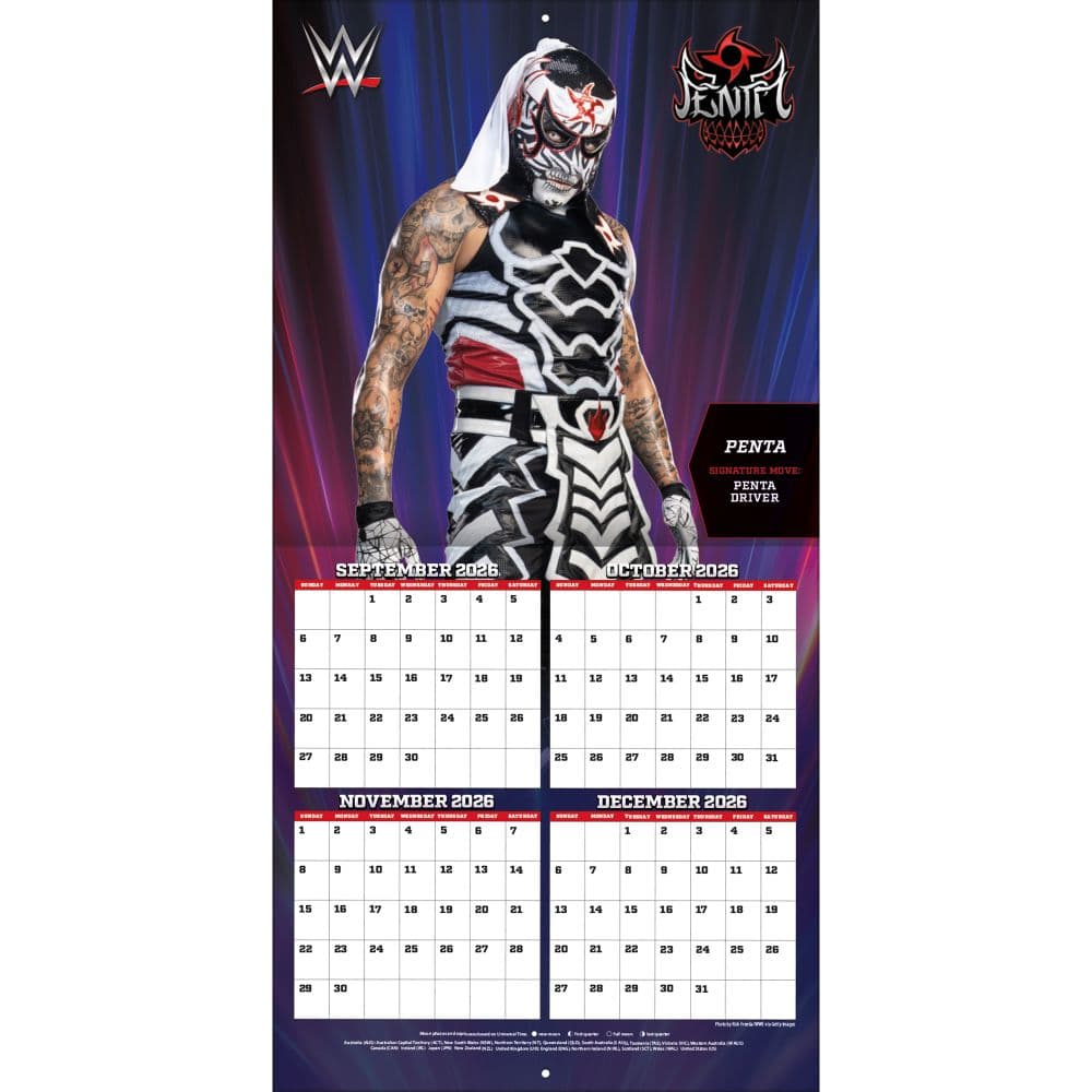 WWE Superstars 2027 Wall Calendar Second Alternate Image