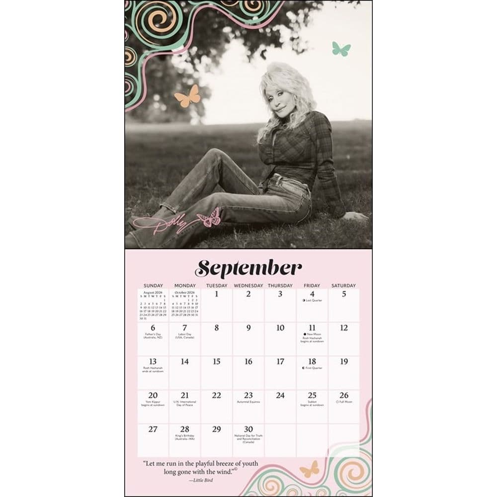 Dolly Parton 2026 Mini Wall Calendar Fourth Alternate Image