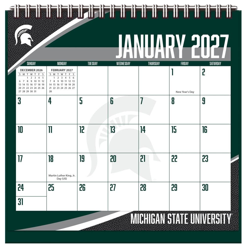Michigan State Spartans 2027 Easel Desk Calendar First Alternate Image