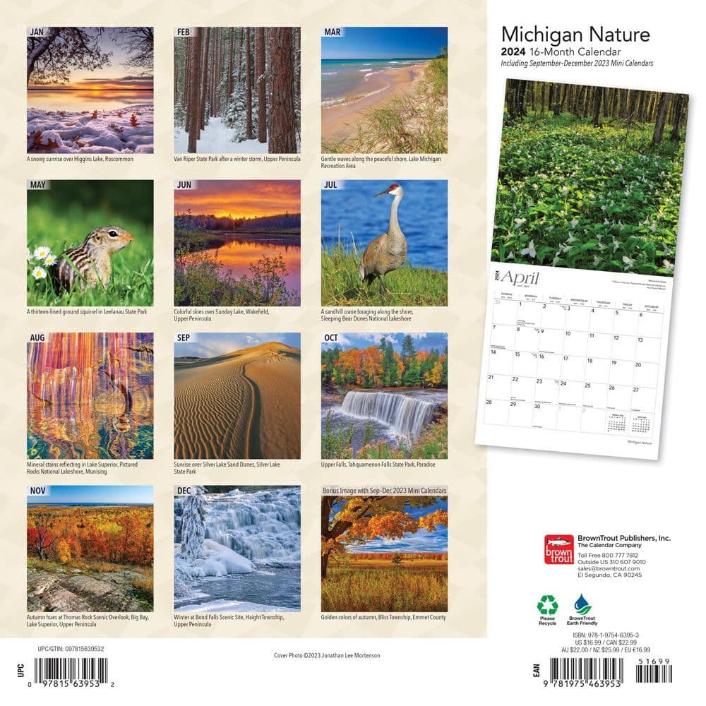 Michigan Nature 2024 Wall Calendar