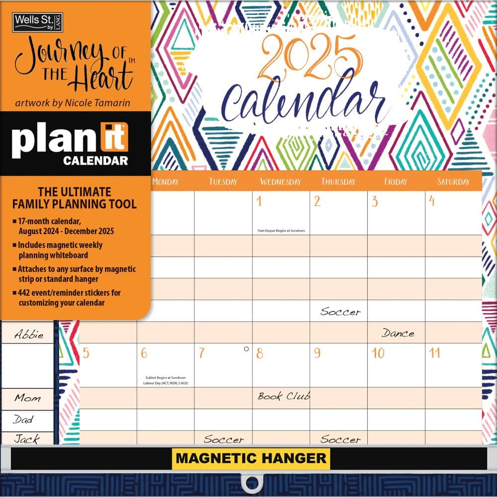 Journey Of The Heart by Nicole Tamarin 2025 Plan It Wall Calendar_Main Image