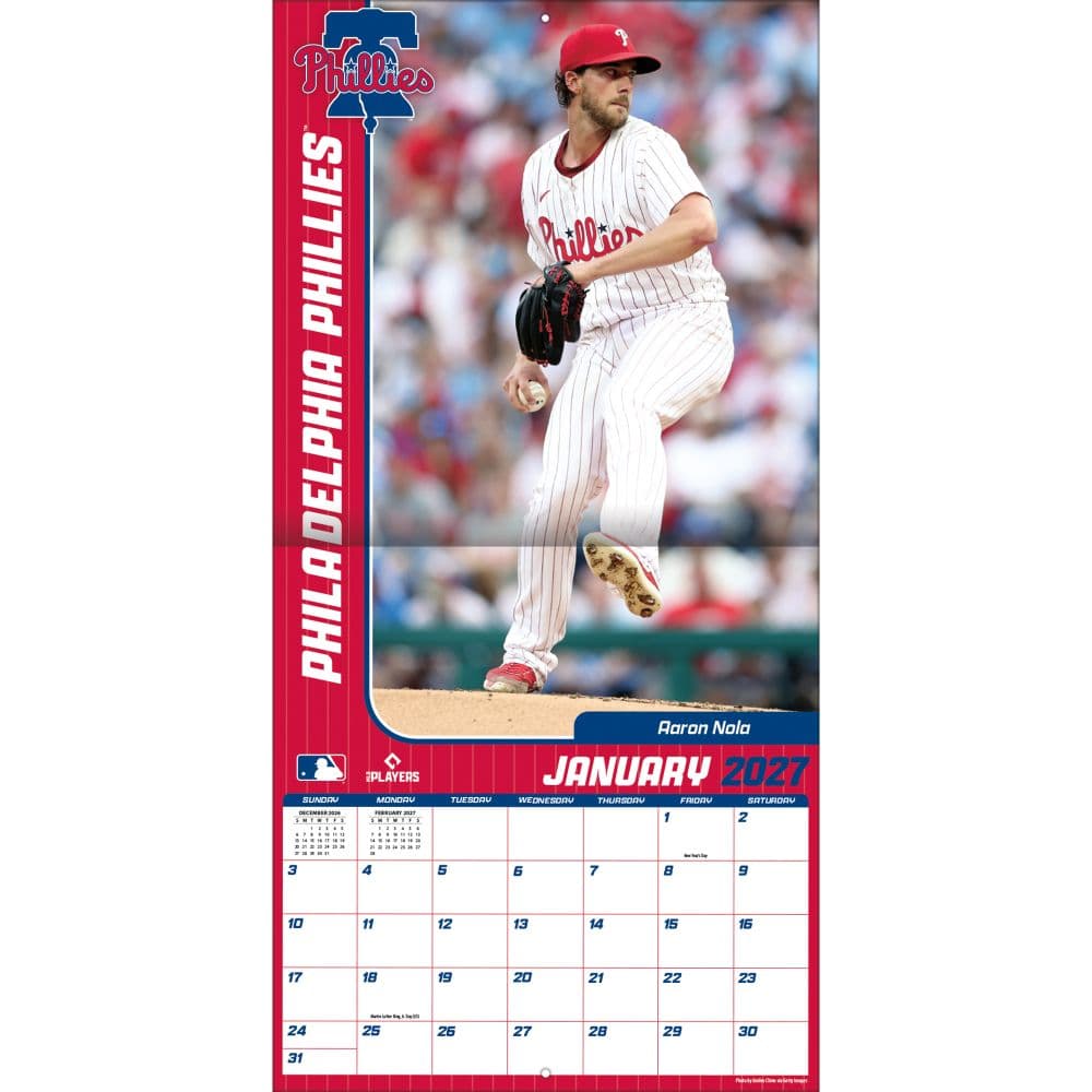 MLB Philadelphia Phillies 2027 Wall Calendar Third Alternate Image