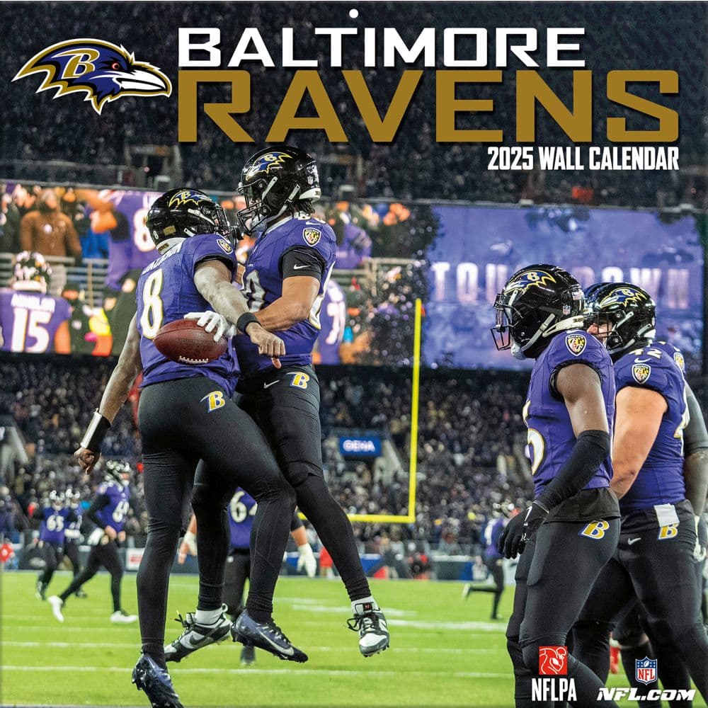 NFL Baltimore Ravens 2025 Wall Calendar