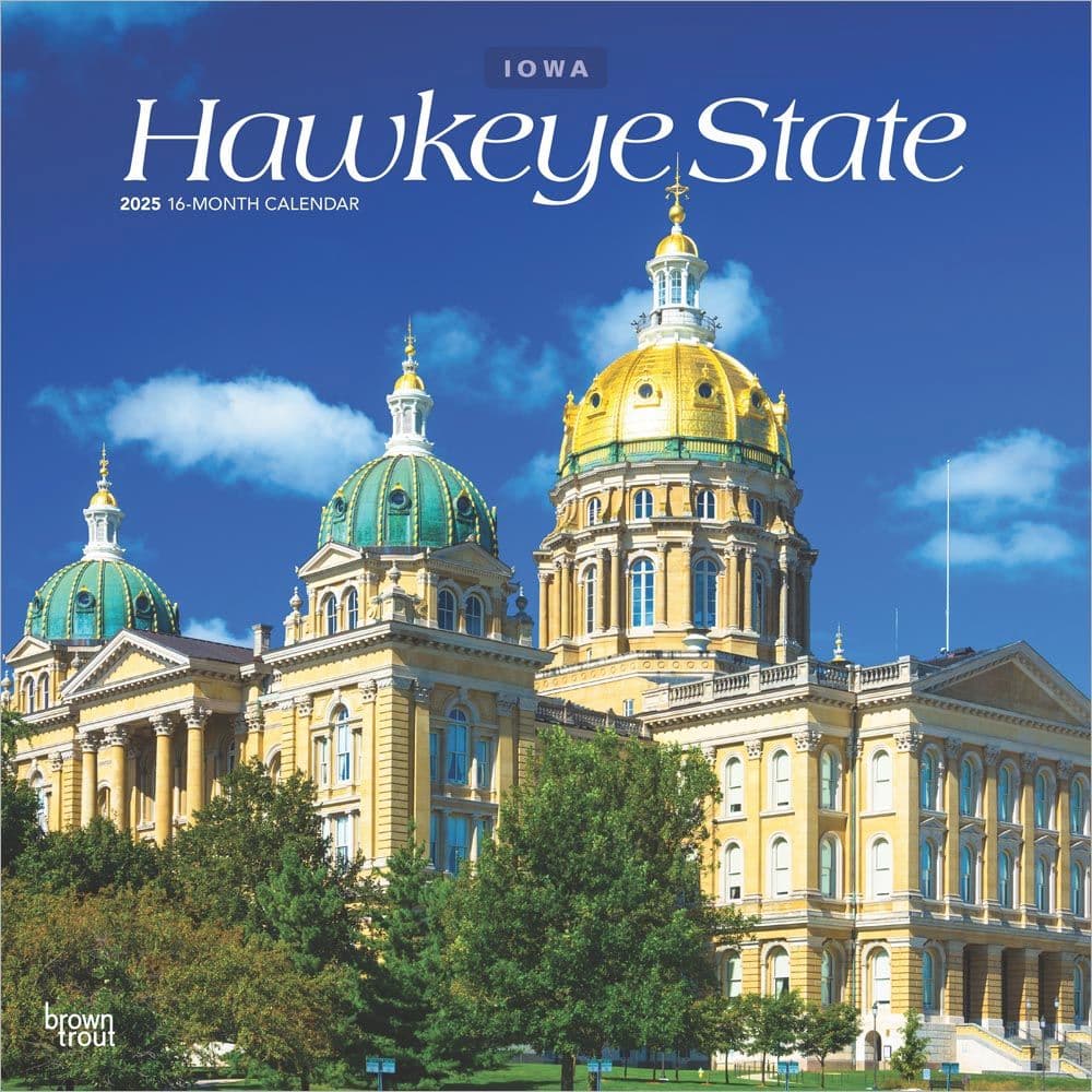 image Hawkeye State Iowa Places 2025 Wall Calendar Main Image