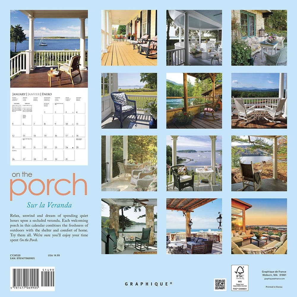 On The Porch Wall Calendar - Calendars.com