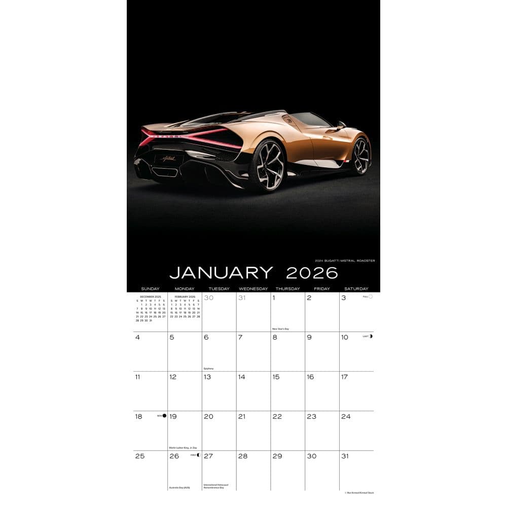 Dream Cars 2026 Wall Calendar Second Alternate Image