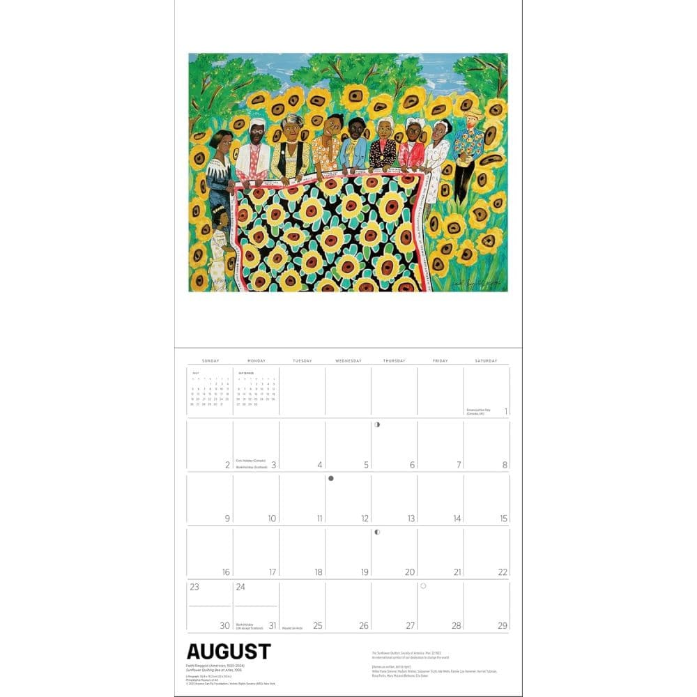 Faith Ringgold 2026 Wall Calendar Seventh Alternate Image