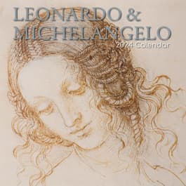 Leonardo and Michelangelo 2024 Wall Calendar