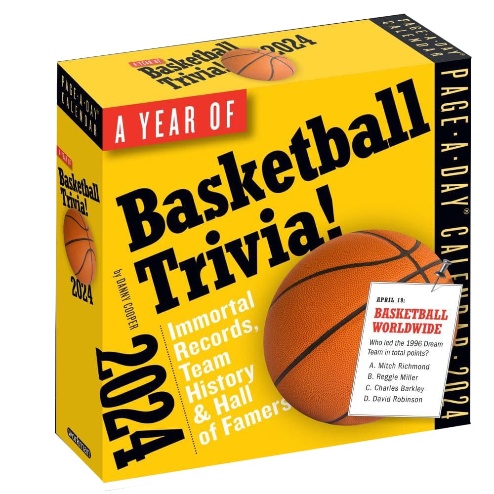 Year of Basketball Trivia! 2024 Desk Calendar Main Product Image width=&quot;1000&quot; height=&quot;1000&quot;