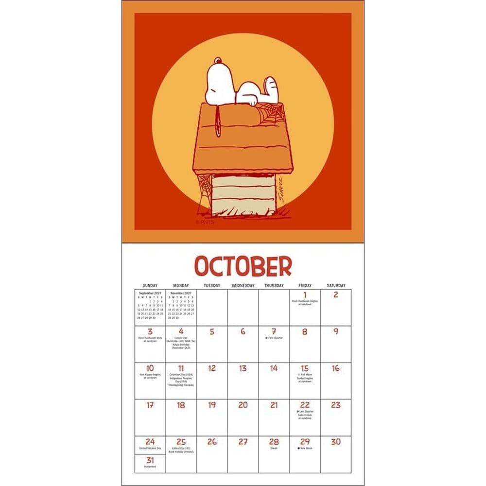 Peanuts Snoopygrams 2027 Mini Wall Calendar Fifth Alternate Image