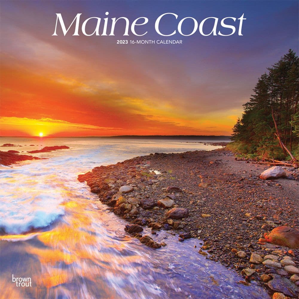 BrownTrout Maine Coast 2023 Wall Calendar